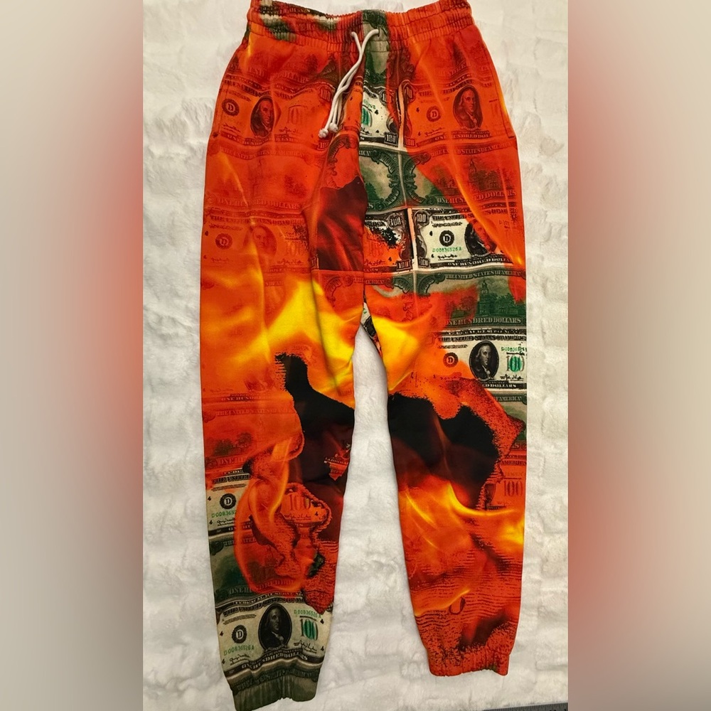 Denim Tears Dollar Burning Sweatpants 🔥💵